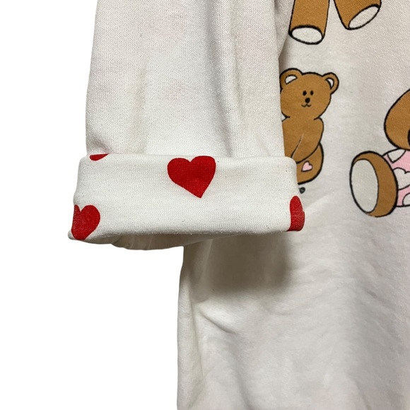 Vintage 1986 Oasis Teddy Bear Crewneck Lightweight Sweatshirt - Picture 2 of 11